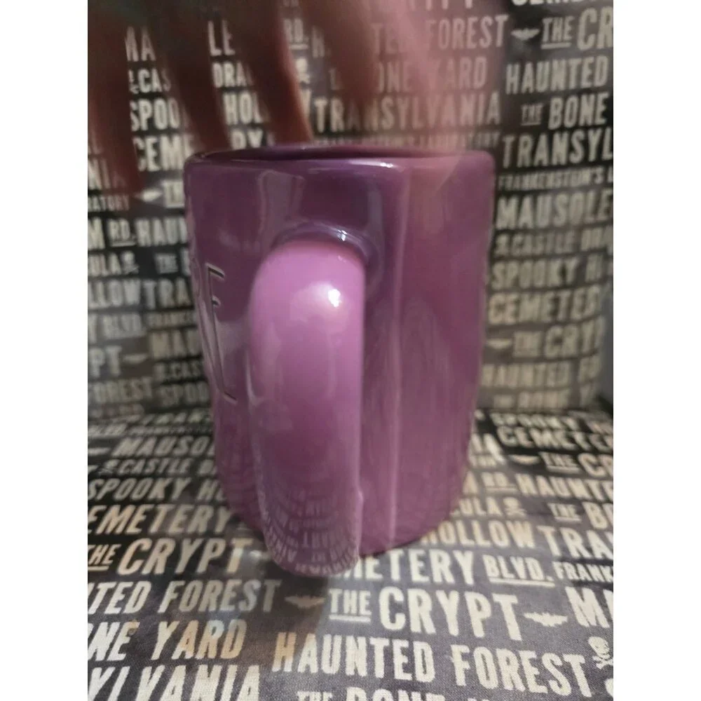 NWT Rae Dunn Purple Beware Halloween Coffee Mug